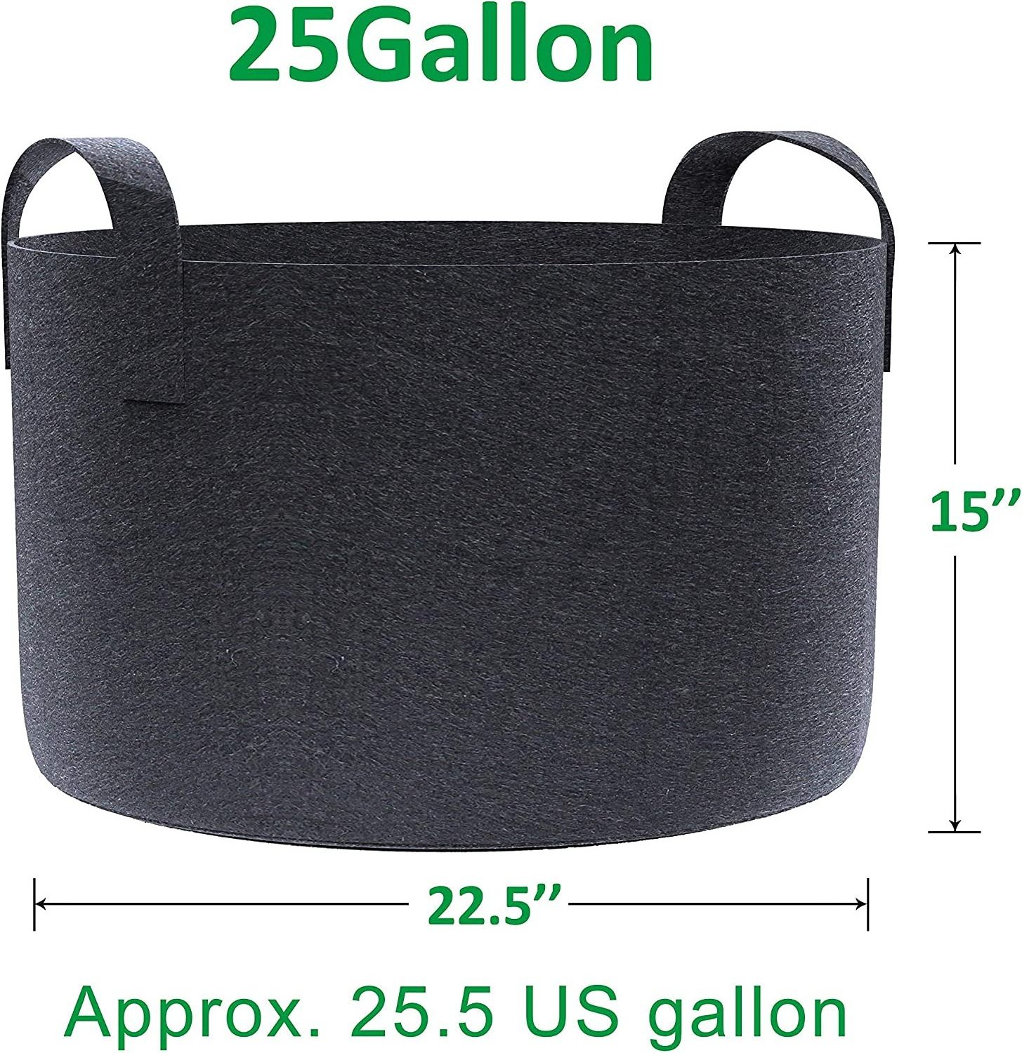 20 25 30 45 gallon canvas cloth flower pot grow bags fabric pots for plants