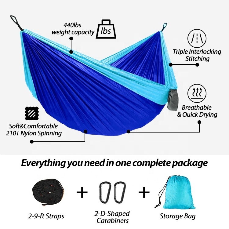 RTS KingGear Outdoor ultralight folding bed camping hammock tent with tree straps