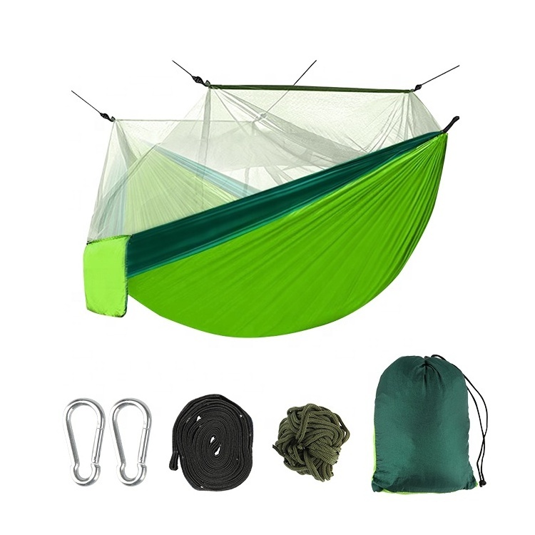 KingGear Outdoor Camping Hammock Portable Beach Garden Tree nylon Camping Hammock with Mosquito Net