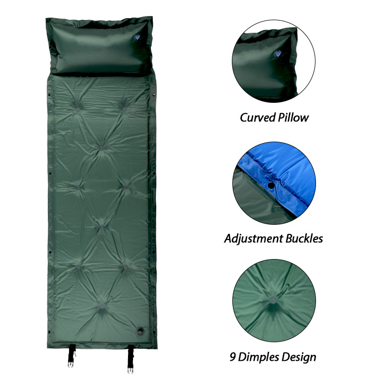 Hiking Travel Inflatable Hammock Insulated Folding Sleeping Bag Air Pad Foldable Light Camping Mat Mattress