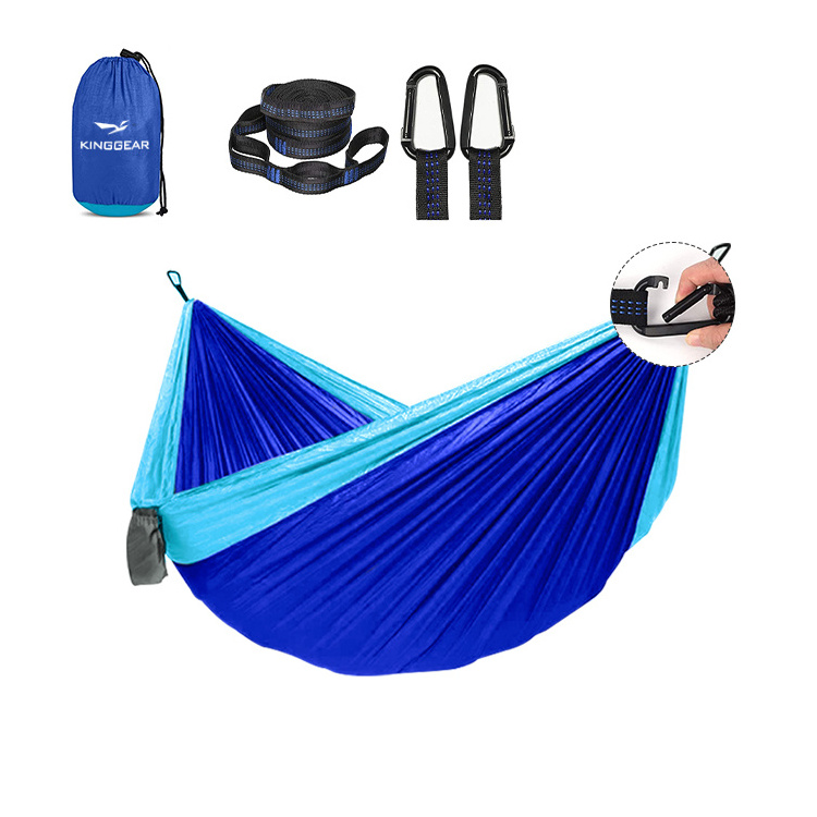 RTS KingGear Outdoor Portable Camping Custom Hammock Waterproof Nylon Hammock Hamak