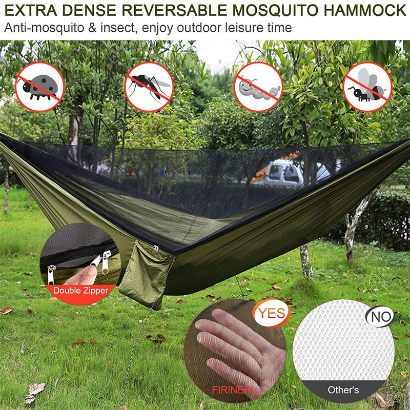 KingGear Camping Hammock with Mosquito Net  Rainfly Tarp Portable Single Double Hammock Tent with Tree Strap