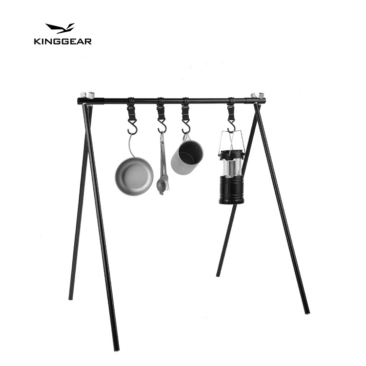 AG RTS Outdoor Camping Foldable and Portable Folding Aluminum Alloy Hanging Clothes Rack Hanging Racks