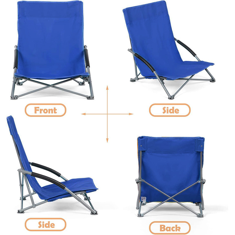 KingGear Camping Low Lightweight Portable Chair Low Folding Beach Chairs for Adults