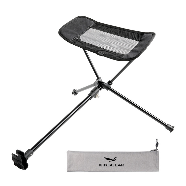 KingGear Camping Accessories Outdoor Folding Footrest Portable Recliner Footrest Extended Leg Stool Used with Camping Chair