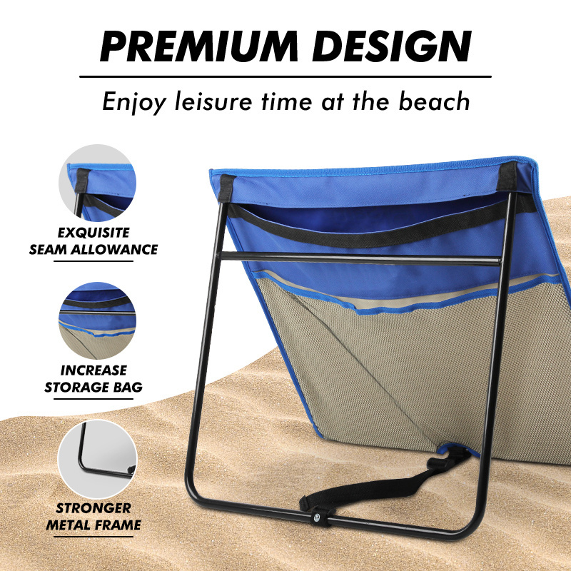 KingGear Outdoor Camping Beach lounge Chair Custom Foldable Beach Mat lounger With Adjustable Backrest for Adults