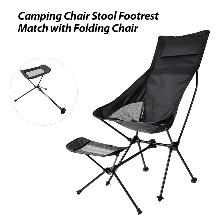 KingGear Camping Accessories Outdoor Folding Footrest Portable Recliner Footrest Extended Leg Stool Used with Camping Chair