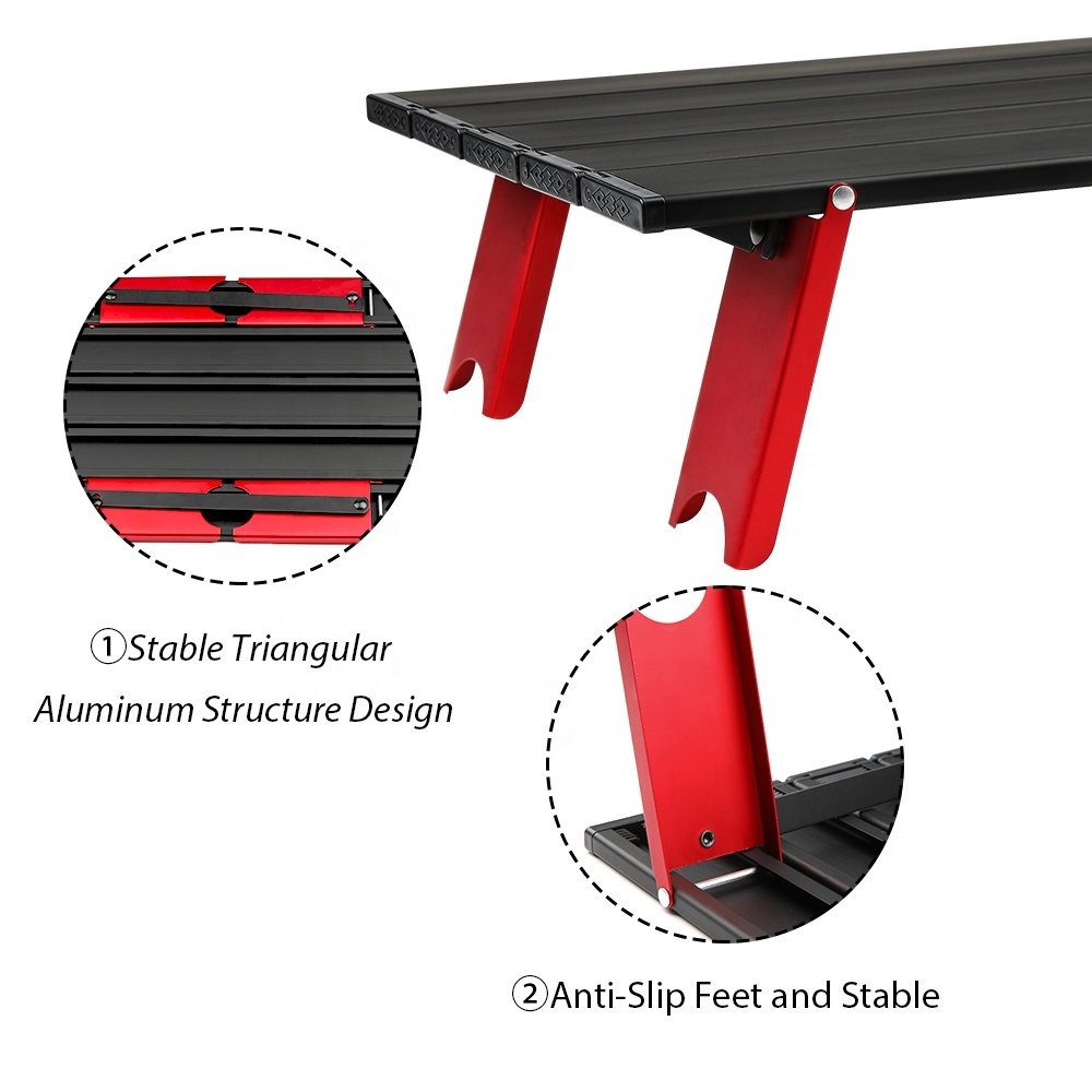 KingGear Lightweight Mini Kitchen Table Portable Folding Aluminium Small Camping Table