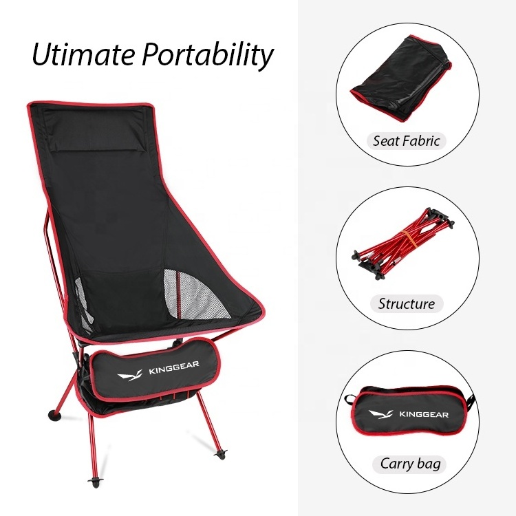 Custom 150kg aluminum High back bulk outdoor foldable backpacking picnic carp fishing ultralight folding camping relax chair