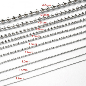 High Quality Custom Endless Jewelry Stainless Steel Necklace Ball Chain