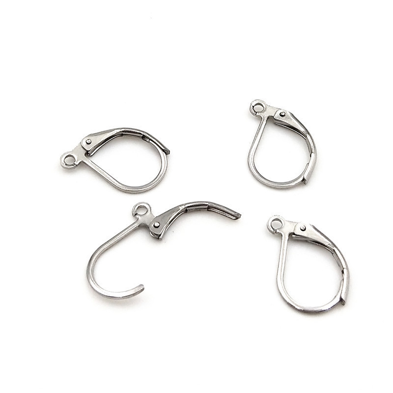 Wholesale Jewelry Accessories Fashion French Stainless Steel D Shape Earring Hook