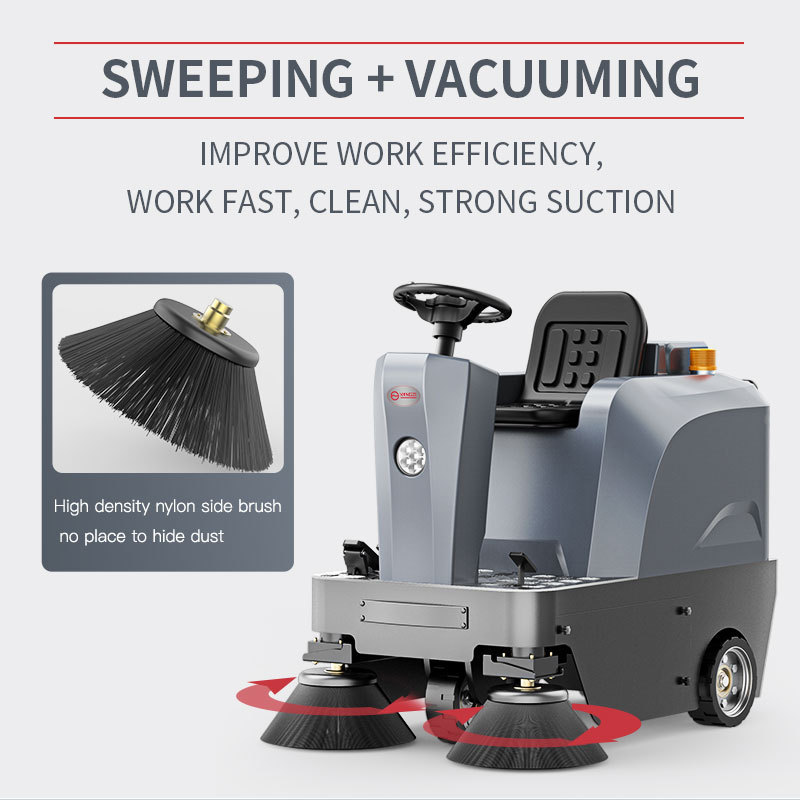 Yangzi S4 high efficiency street road dust cleaning equipment rechargeable driving floor sweeper machine