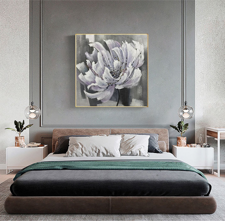 CanvasPainted Abstract Golden Flower Oil Painting On Canvas Decorative Classic Flower Landscape Wall Painting