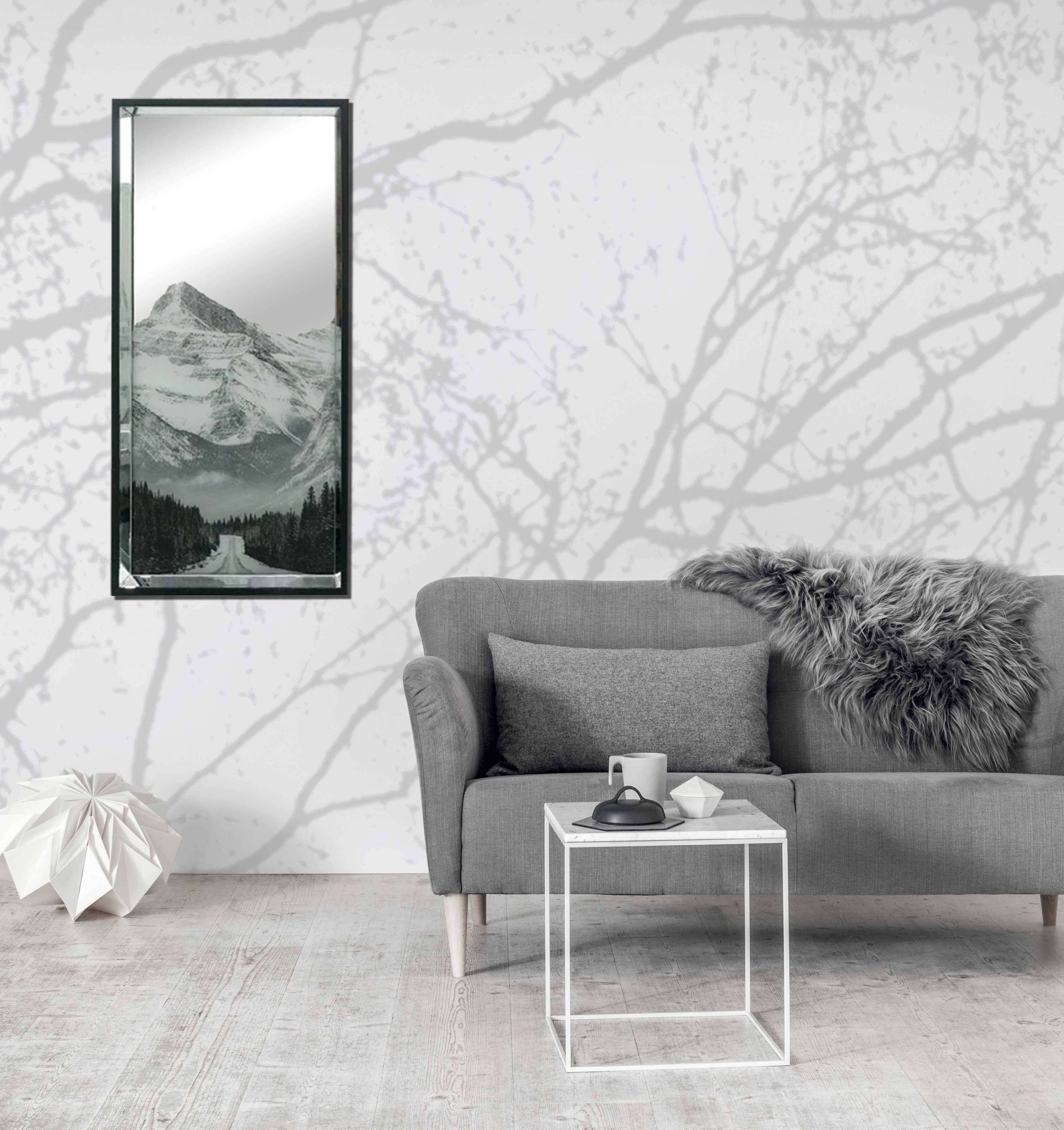 Printing Wall Mirrored Long Frame with Dotted Border Made for Living Room Bedroom Bathroom Entryway Hangs Vertical Glass Float