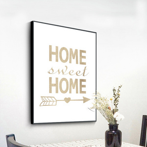 Sweet Home Sign Wall Art Canvas Print Forever Love for Family Painting Pictures Living Room wall Decoration