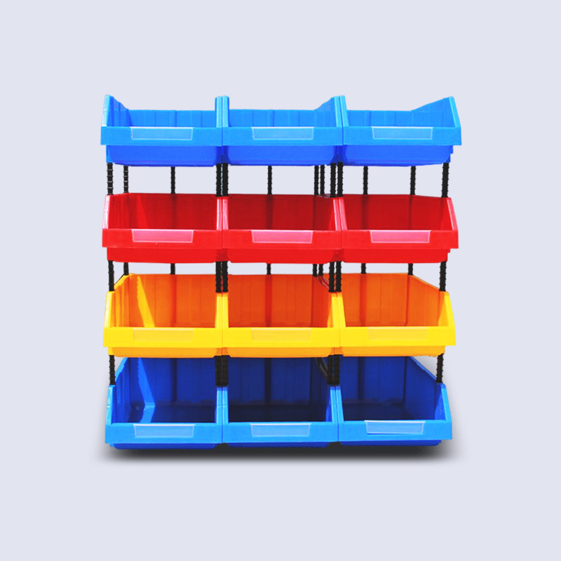 New Colorful Storage Bins Foldable Plastic Storage Pp Sheet Series Boxes Warehouse Picking Boxes Stackable Bins Storage Box