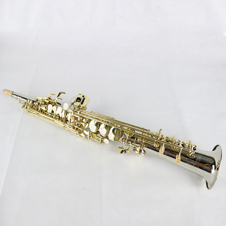 High Quality B-flat all-pipe soprano saxophone with copper-plated surface