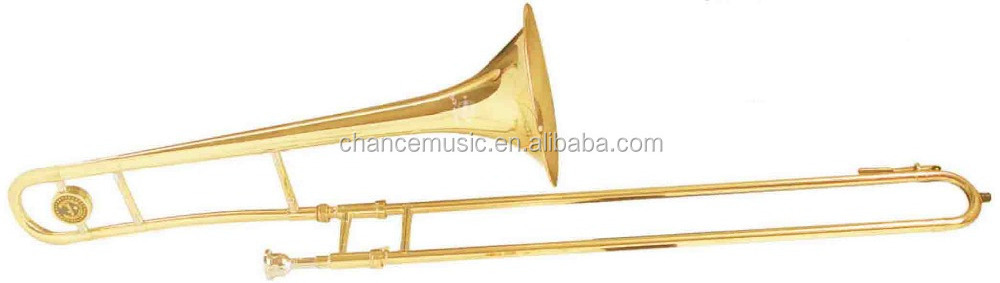 2017 Hotsale Professional Alto Trombone Brass Instrument Key piston trombone with case gold ABC1501