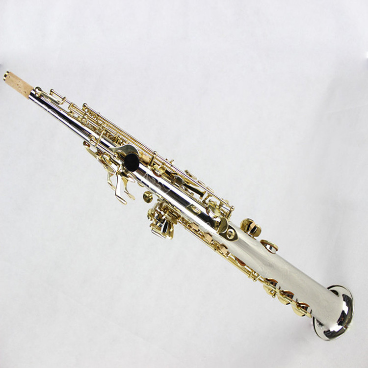 High Quality B-flat all-pipe soprano saxophone with copper-plated surface