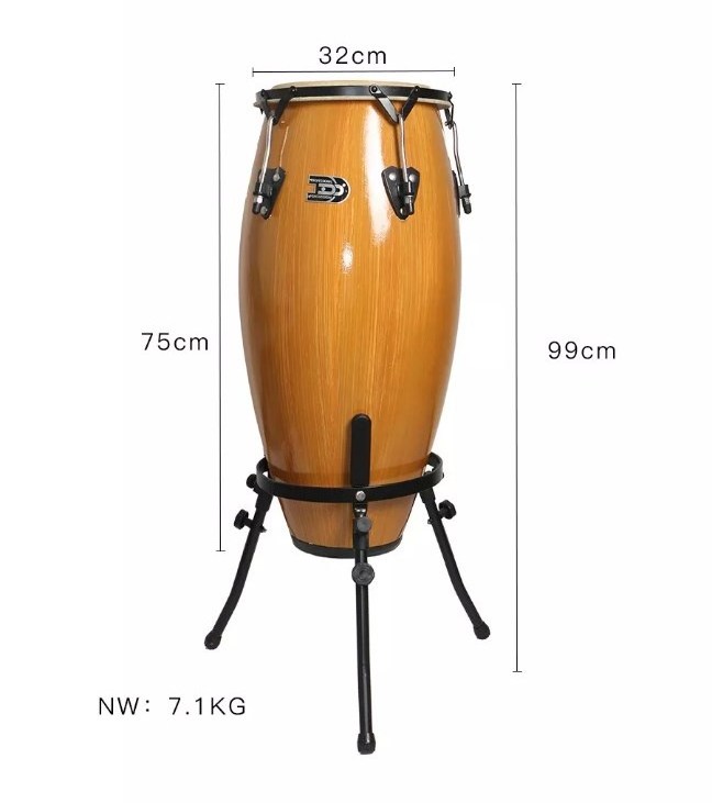 Musical Percussion Instrument Goat Skin Maple Congas Drum Set With Stand