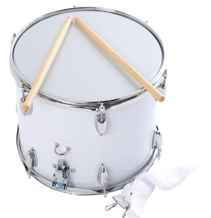 Professional 14*12Inch Double Tone Drum Small Marching Drum with Back Frame for Students and Teams Instrument for Drum Playing