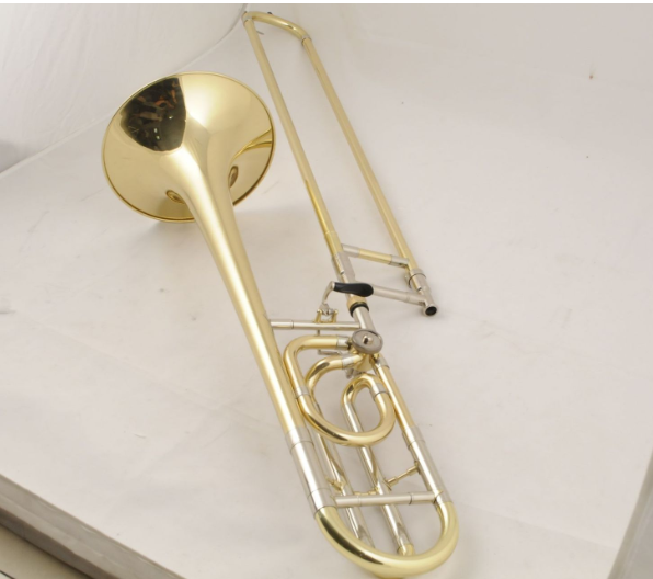 2017 Hotsale Professional Tenor Trombone Brass Instrument Key piston trombone with case gold ABC1504