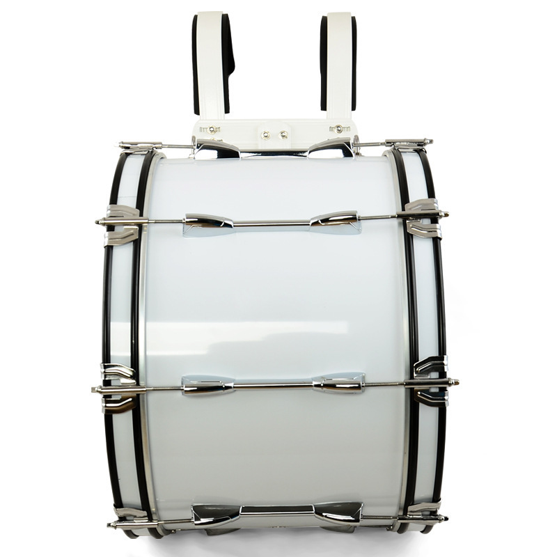 Factory Wholesale Custom Stainless Steel material Marching Snare Drum with Back Stand Carrier Drum Band Snare Drum