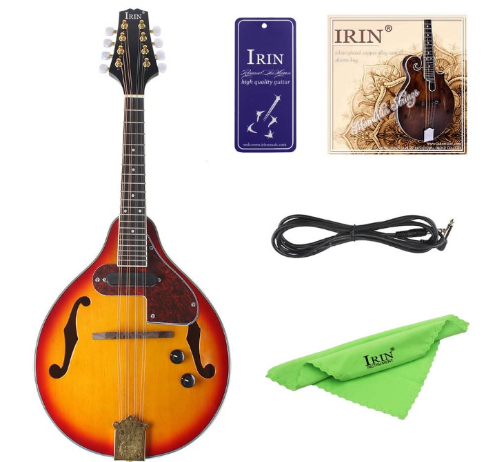 Sunset spruce wood electric sound mandolin Western instrument EQ mandolin eight strings