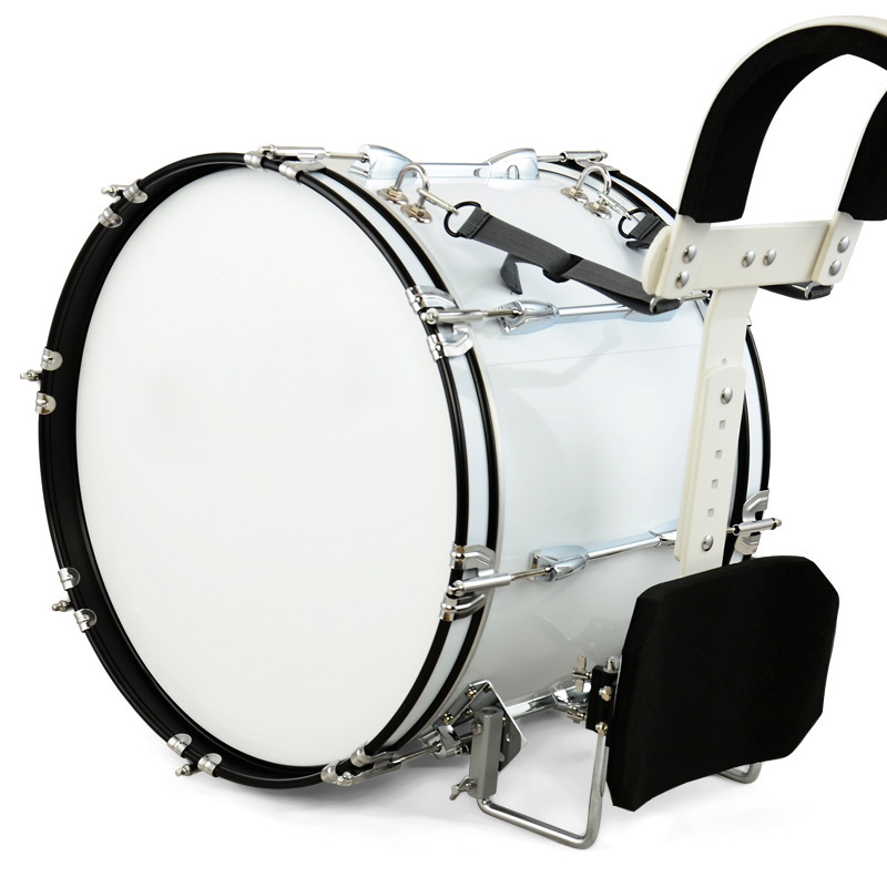 Factory Wholesale Custom Stainless Steel material Marching Snare Drum with Back Stand Carrier Drum Band Snare Drum