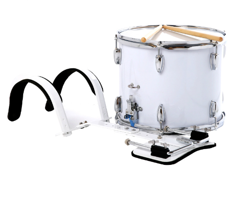 Professional 14*12Inch Double Tone Drum Small Marching Drum with Back Frame for Students and Teams Instrument for Drum Playing