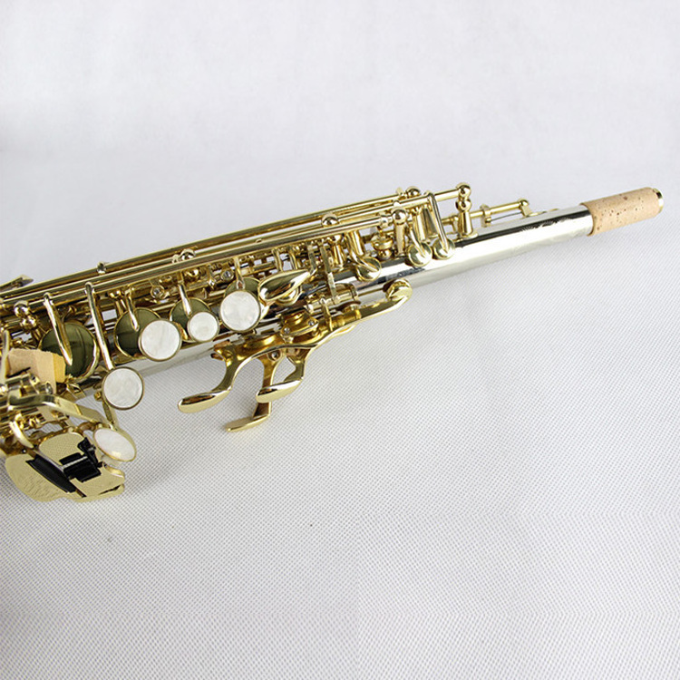 High Quality B-flat all-pipe soprano saxophone with copper-plated surface