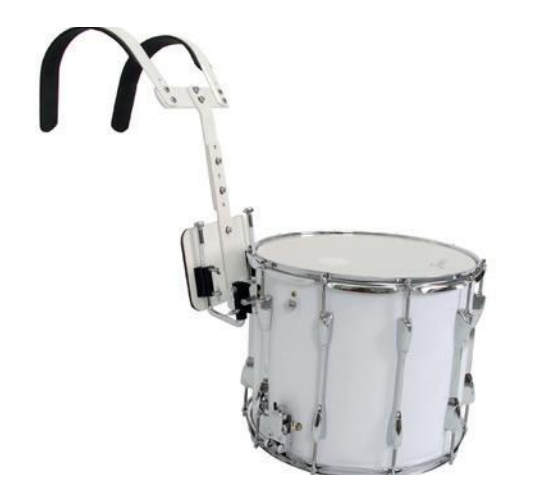 Professional 14*12Inch Double Tone Drum Small Marching Drum with Back Frame for Students and Teams Instrument for Drum Playing