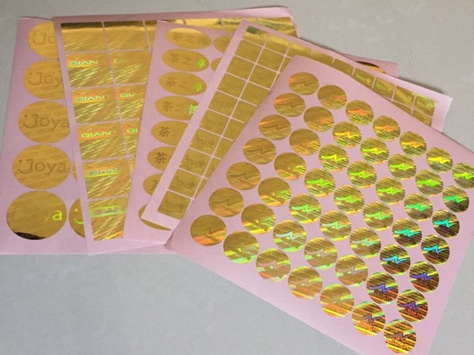 Anti-Fake Hologram Security Stickers, Holographic Labels