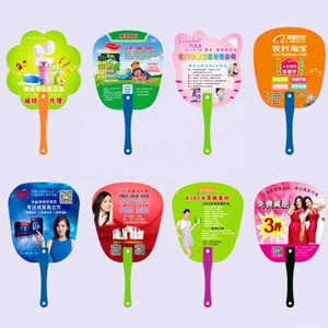 Custom Logo Branded Pp Plastic Hand Fan For Advertisement Promotional Gift