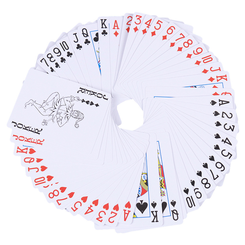 Sublimation 54 Cards Simple Board Game Poker Paper Printing Customized Playing Cards