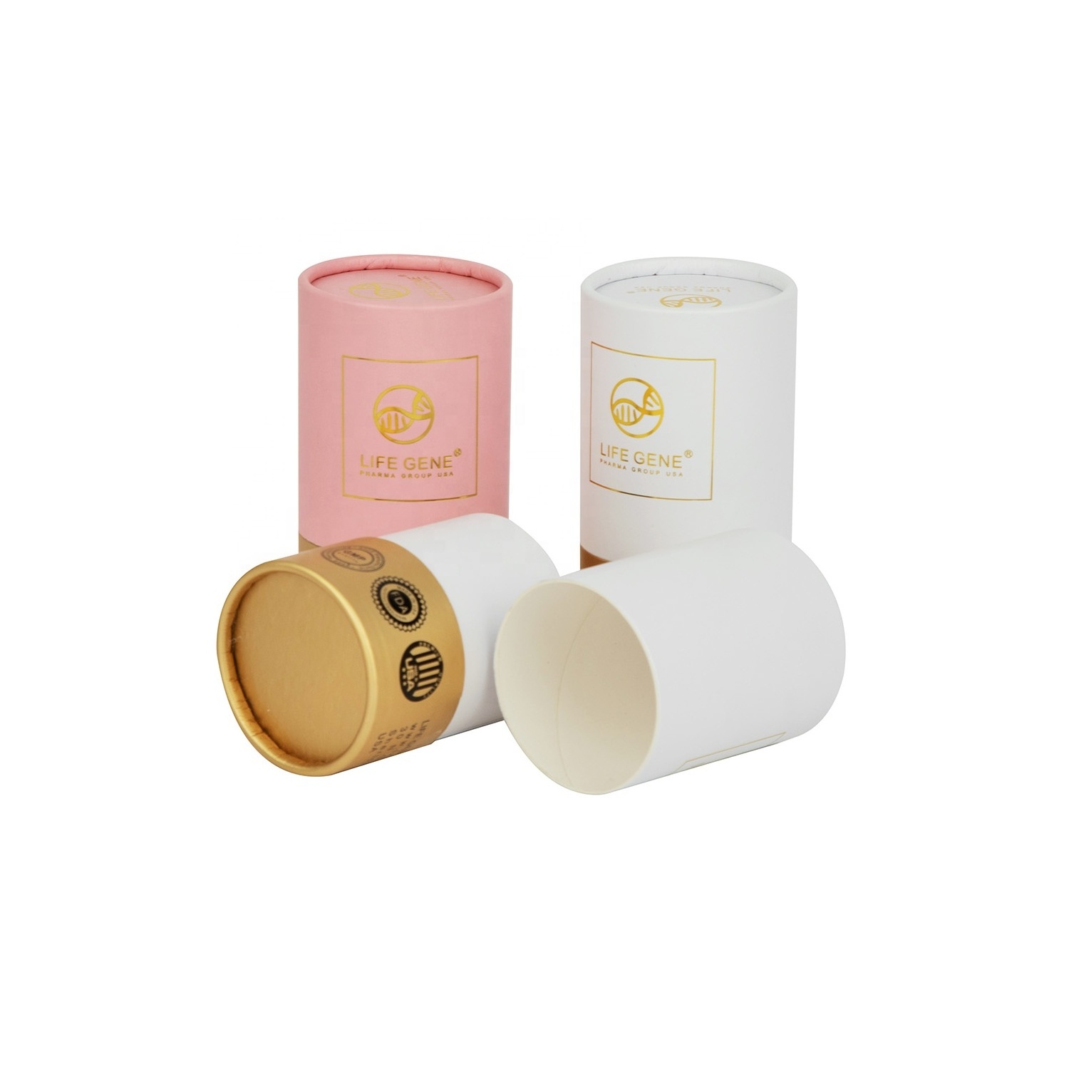 Biodegradable Paper Cardboard Empty Lip Balm Containers Deodorant Tube