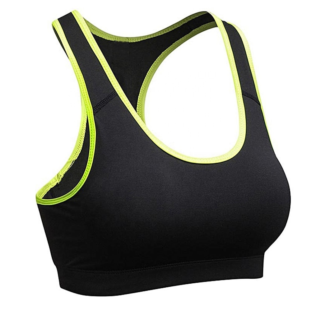 Wholesale Custom Logo Black Open Back Thin Strap Women Adjustable Workout Yoga Ladies Bra