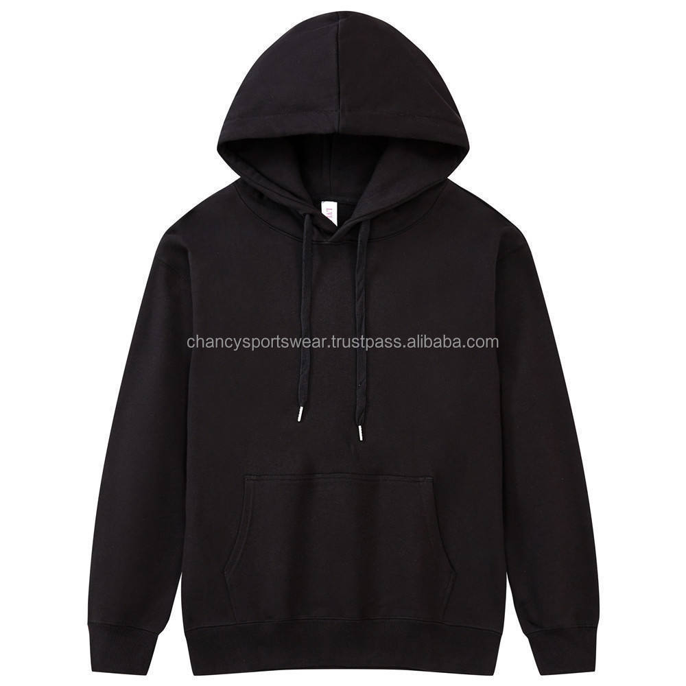 320 Gsm High Quality Cotton Men's Hoodies Sweatshirts Casual Loose Unisex Pullover Tops Custom Logo Blank Men Hoodie