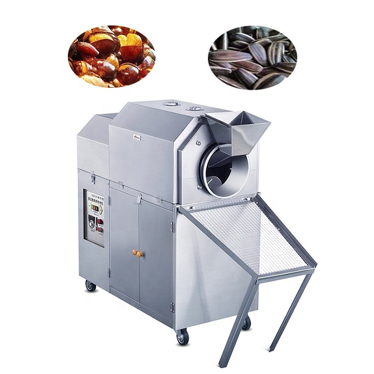 Full automatic nut frying machine corn roasting machine gas coffee bean peanut roaster drying machine