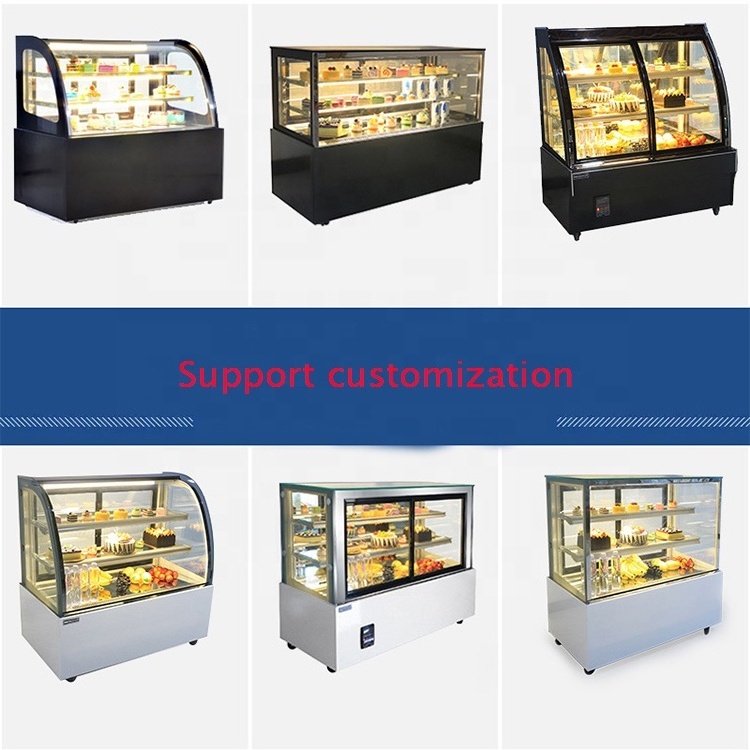 Commercial cake display refrigerator showcase bakery dessert cake fridge chiller glass door cake freezer