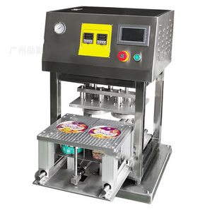 Cup Sealing Machine Printed Roll Juice Plastic  Lid Boba Tea Square Automatic Juice Cup Sealing Machine