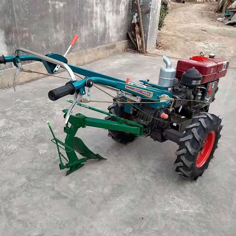 High quality wheel walking tractor price 18hp diesel power tiller with plow