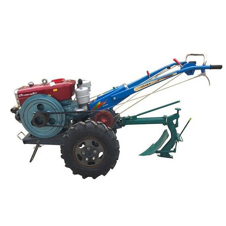 High quality wheel walking tractor price 18hp diesel power tiller with plow