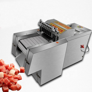 Electric Industrial Beef Dicer / Meat Cutter Diced Frozen Meat Cube Cutting Machine