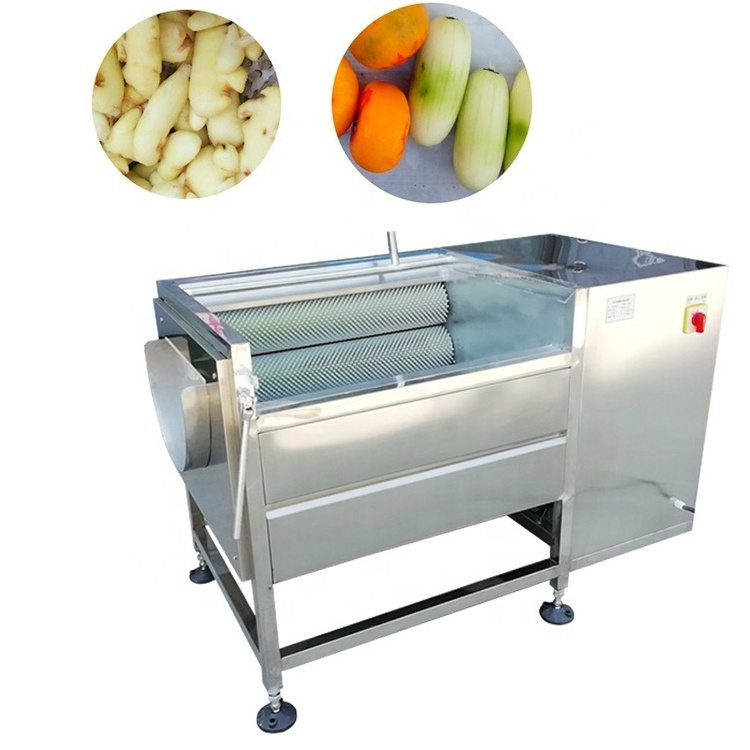 Root Vegetable Fruit Ginger Potato Roller Peeler Washing Peeling Cleaning Machine