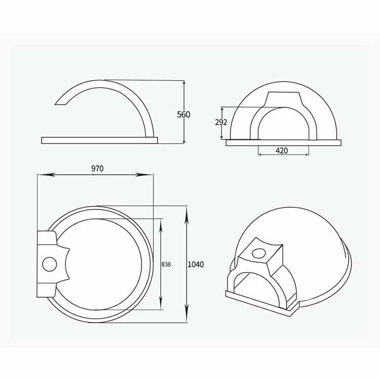 Mosaic Outdoor Pizza Oven Big Round Table Top Pizza Wood Oven Dome Charcoal Wood Fired Pizza Oven