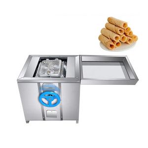 High Efficiency Biscuit Roll Machine Wafer Stick Machine / Coconut Crispy Roll / Automatic Ice Cream Egg Roll Making Machine