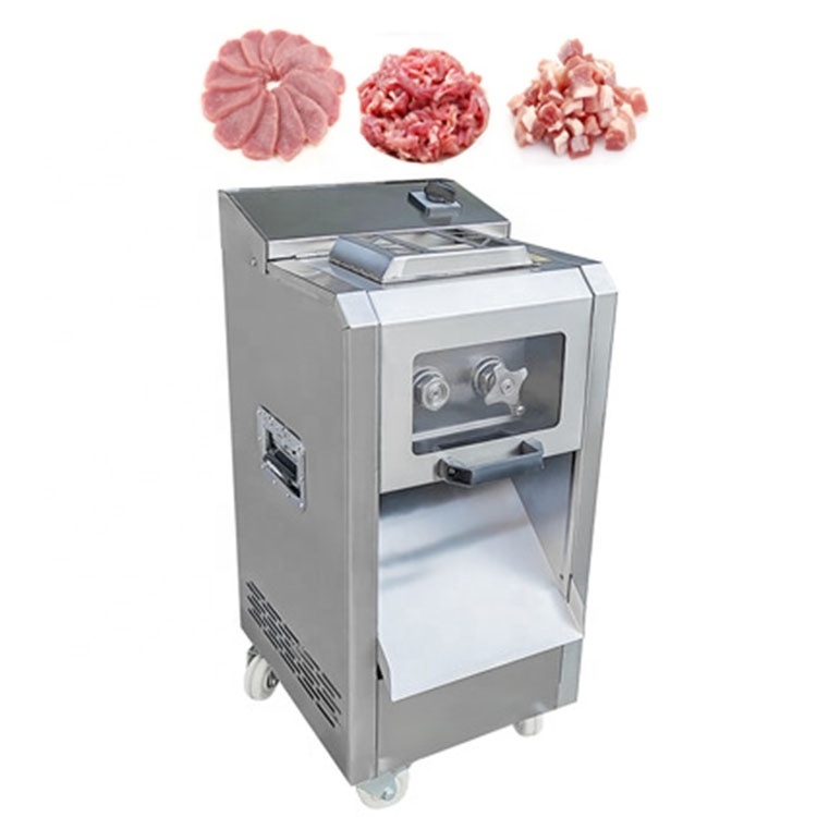 Automatic Slicing Meat Strips Cutting Machine Fresh Cow Goat Beef Meat Steak Chicken Breast Thin Slice Cutting Cutter Slicer