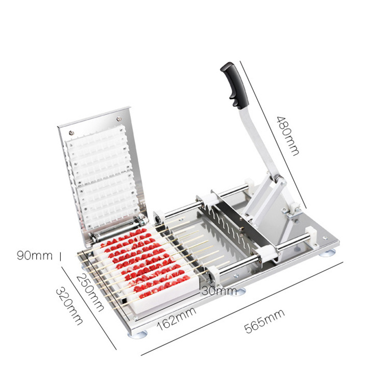 Small Meat Skewer Machine Barbecue Kebab Skewer Making Machine Shish Kebab Maker Automatic Meat Skewer Machine