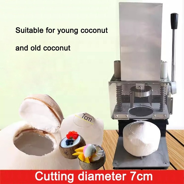 Commercial efficient and convenient coconut lid opener stainless steel fully automatic coconut opener machine